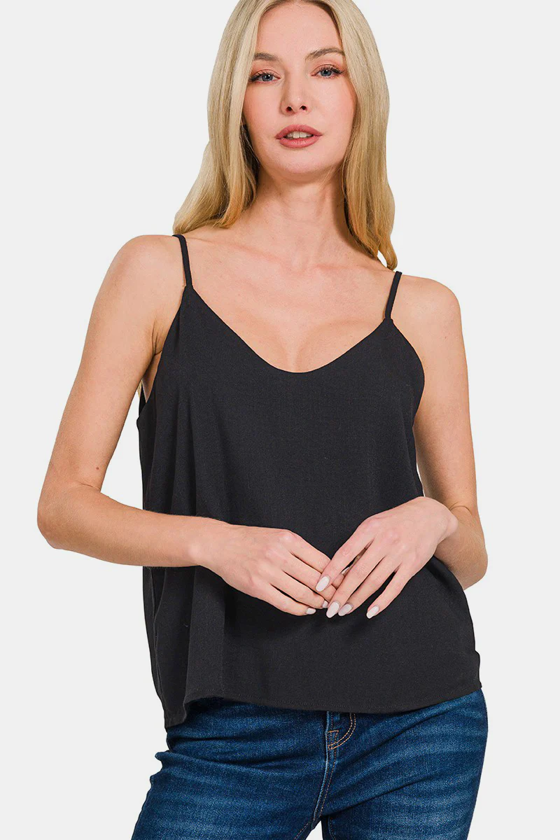 Zenana Two Layered Spaghetti Strap Cami - Lositime