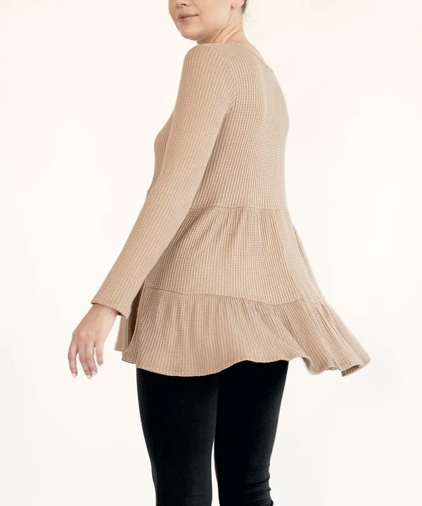 BAMBOO WAFFLE BABYDOLL TUNIC - Lositime