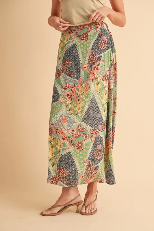 Aemi + Co Printed Maxi Skirt - Lositime
