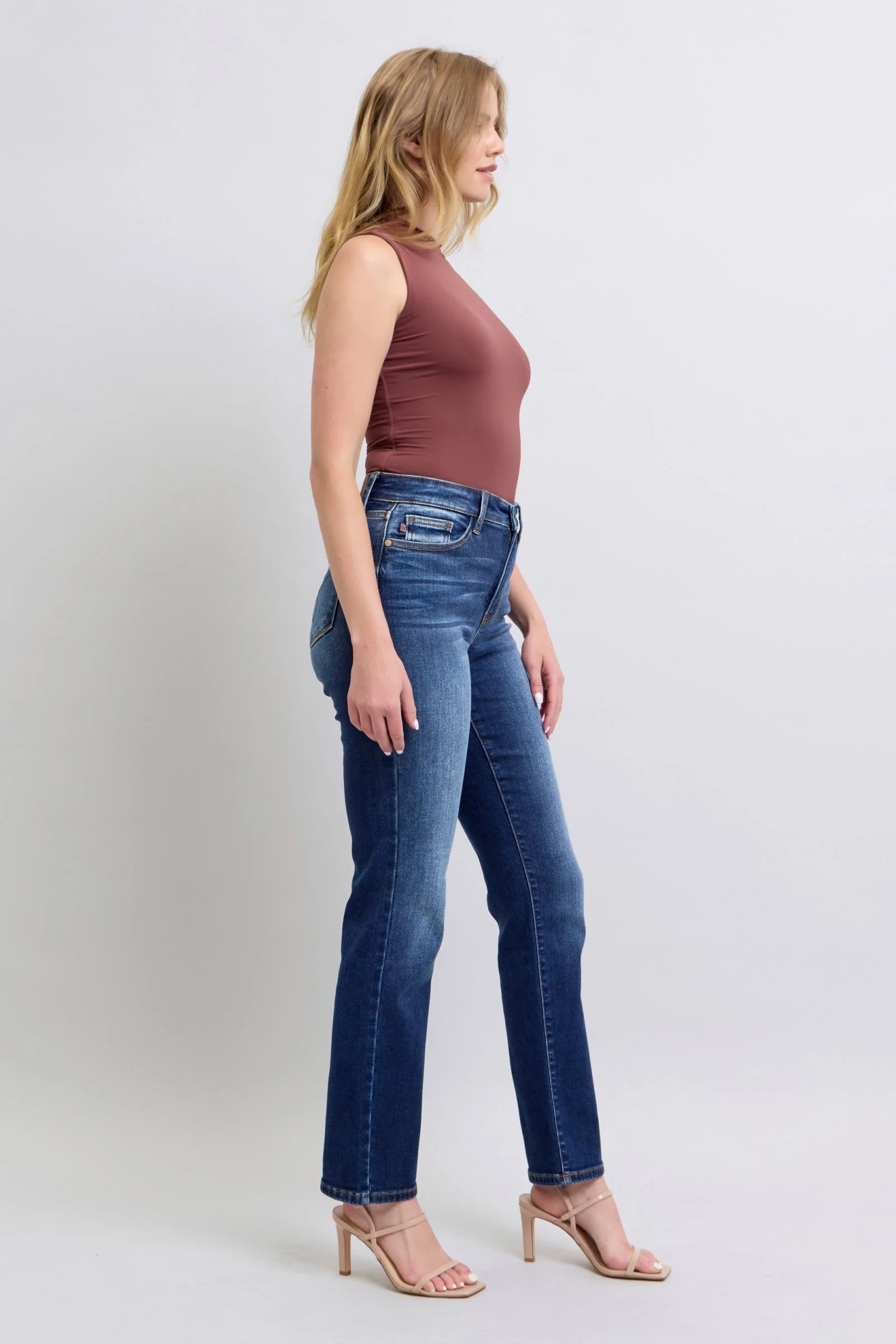 Judy Blue Full Size Washed Straight Leg Jeans with Pockets - Lositime