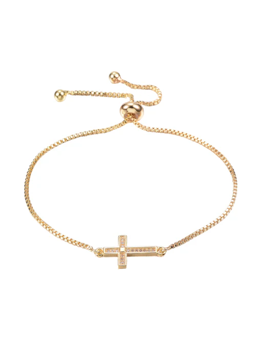 Tiny Cross Crystal Bracelet - Lositime
