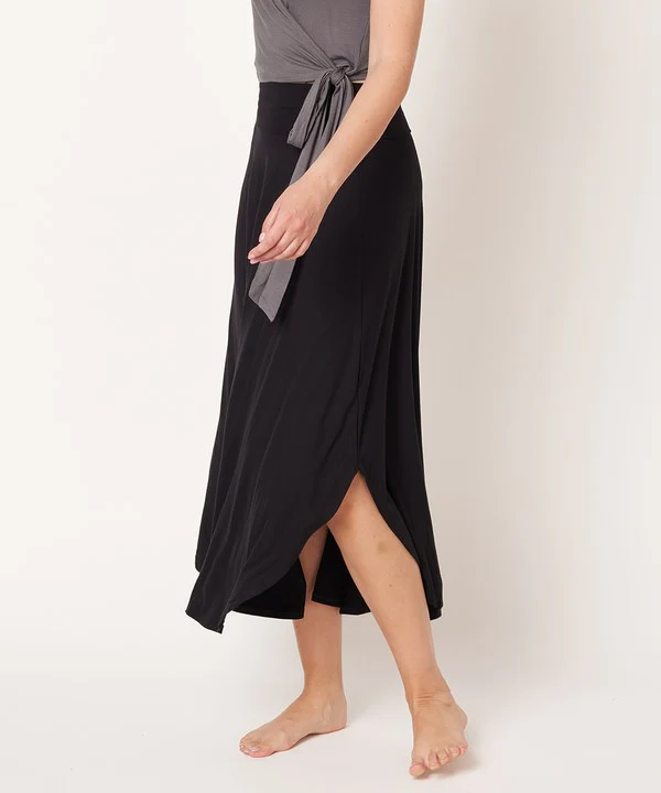 BAMBOO BAND WAIST MAXI SKIRT - Lositime