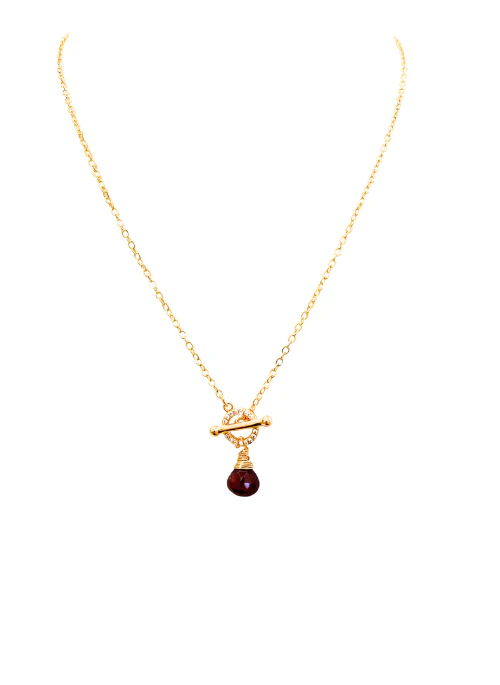Olivia Garnet CZ Necklace - Lositime