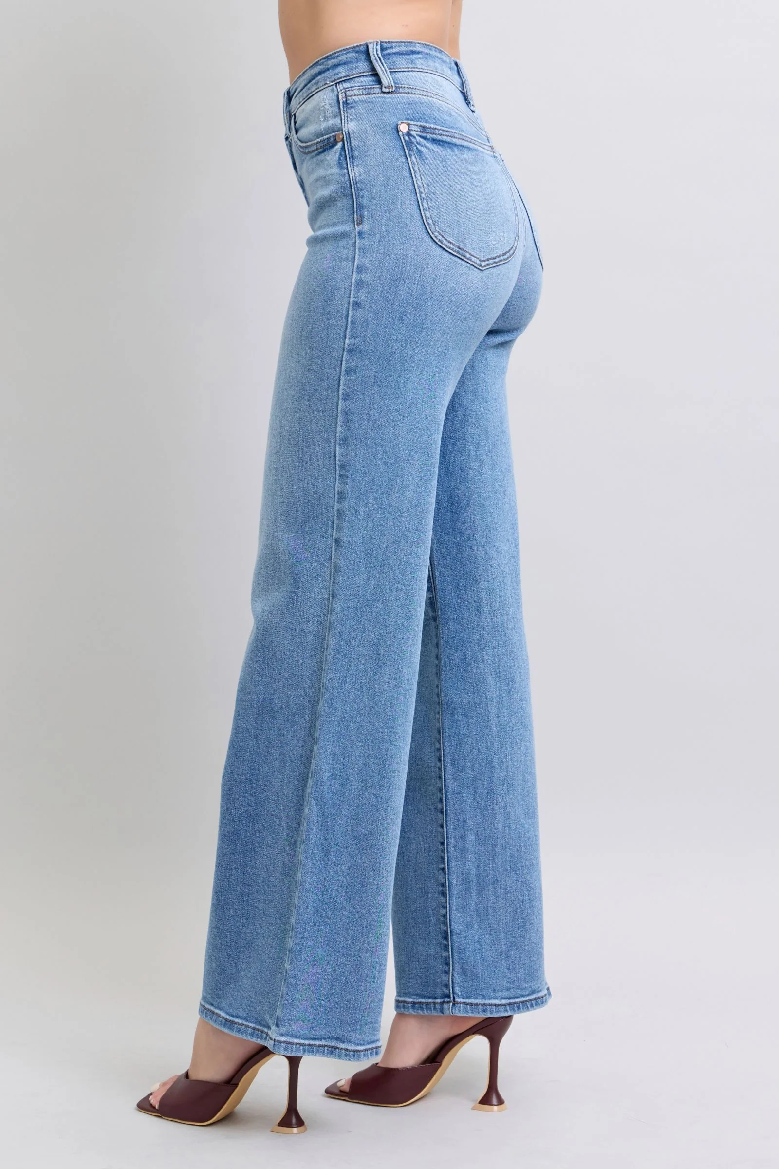 Judy Blue Full Size Wide Leg Jeans with Pockets - Lositime