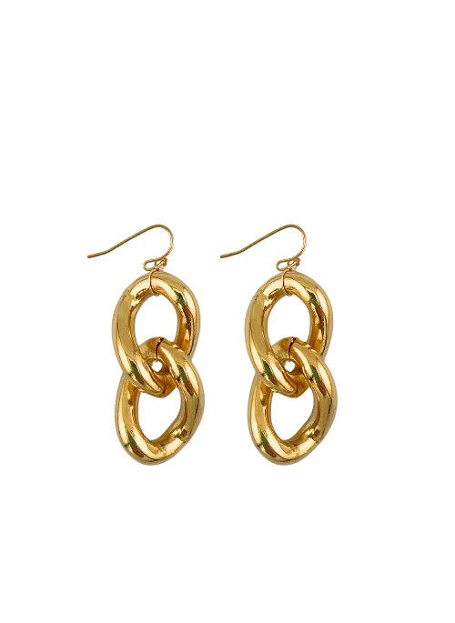 Chunky Chain Drop Earrings Gold - Lositime