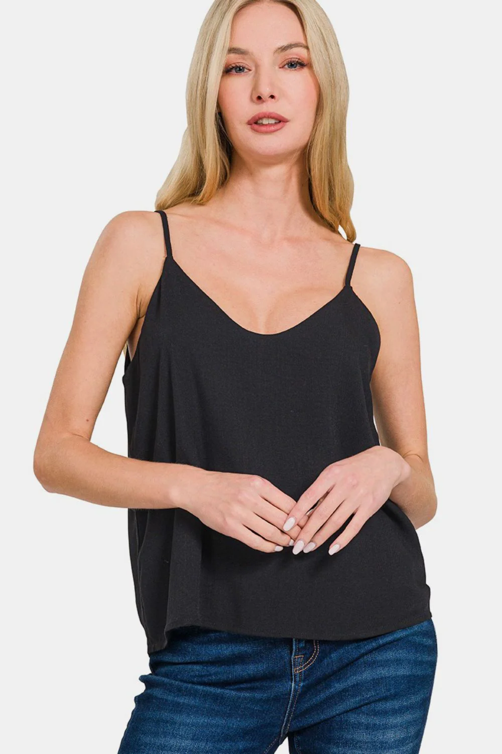 Zenana Two Layered Spaghetti Strap Cami - Lositime