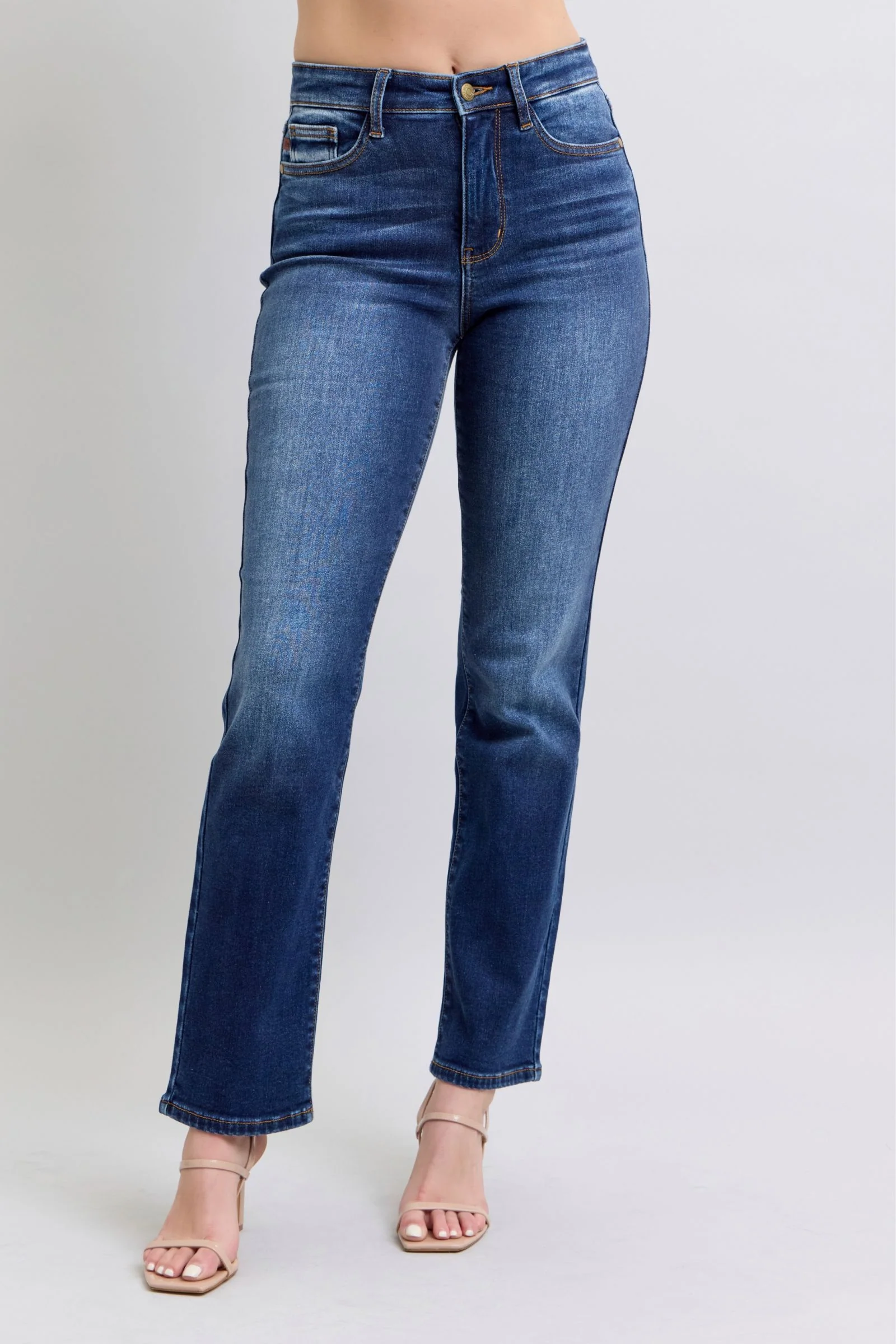 Judy Blue Full Size Washed Straight Leg Jeans with Pockets - Lositime