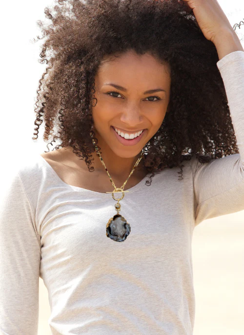 2 Way Agate Beaded Necklace - Lositime