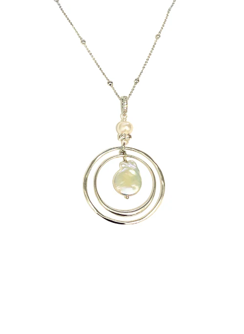 Allison Pearl Necklace in Silver - Lositime