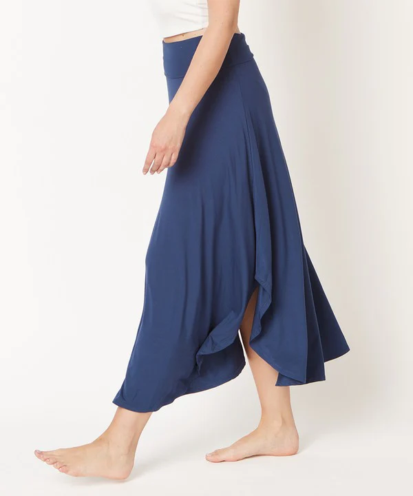 BAMBOO BAND WAIST MAXI SKIRT - Lositime