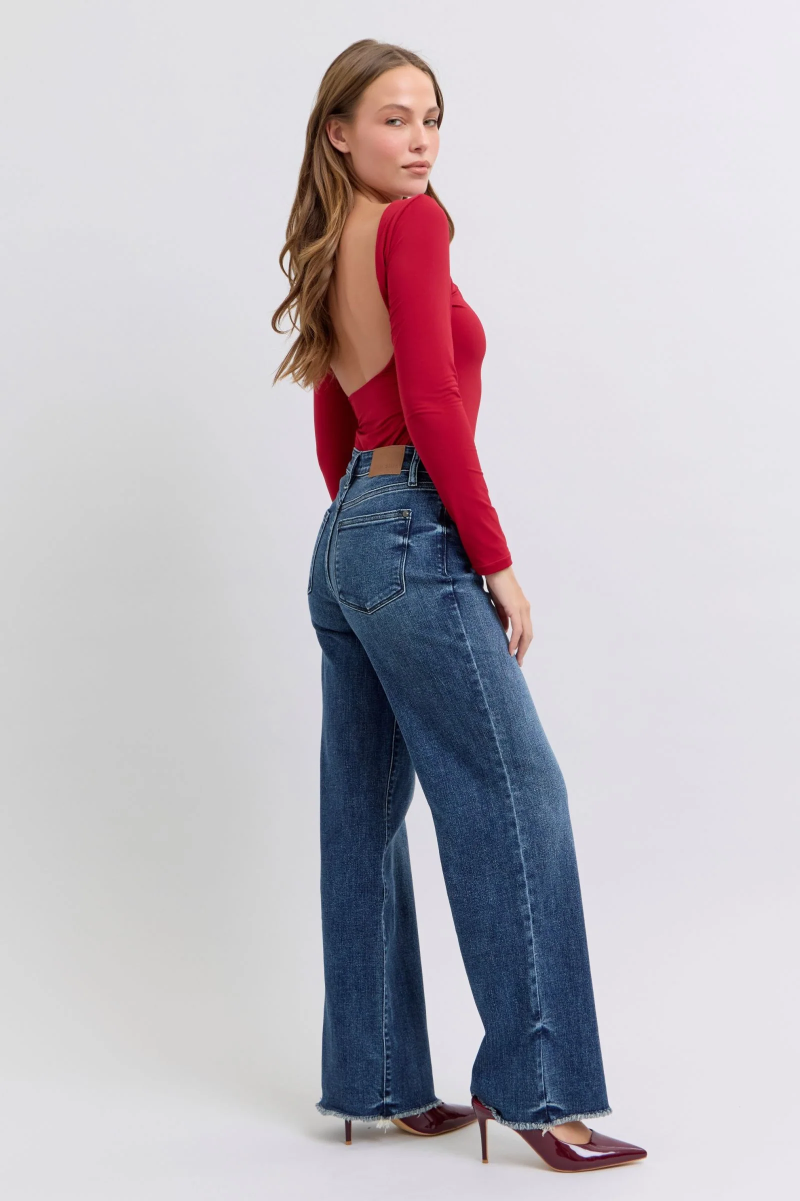 Judy Blue Full Size Raw Hem Mid Rise Jeans - Lositime