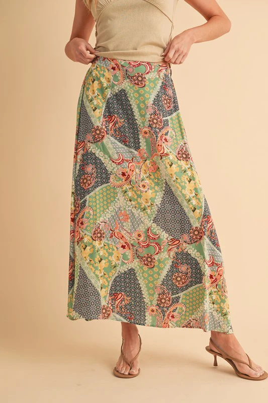 Aemi + Co Printed Maxi Skirt - Lositime