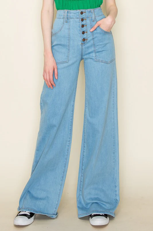 Wide leg, denim pants,  jeans, western - Lositime