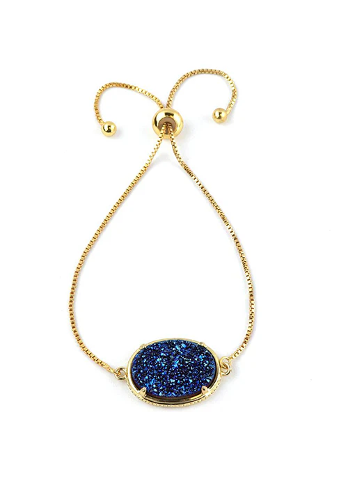 Ariana Large Oval Bracelet in Gold - Lositime