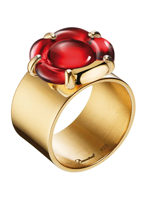 B FLOWER Band Crystal Ring - Lositime